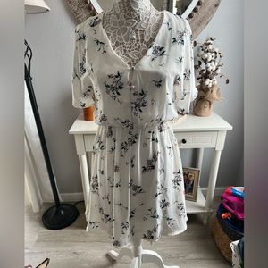 White floral dress